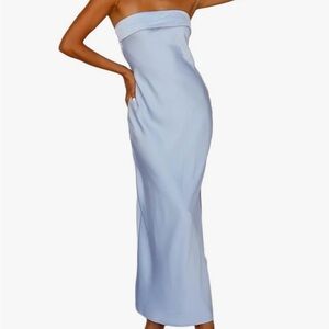 Elegant Strapless Blue Dress - AMAZON - SIZE 0-2